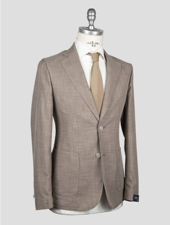 Barba Napoli Taupe Cotton Virgin Wool Blazer BBZ1 2