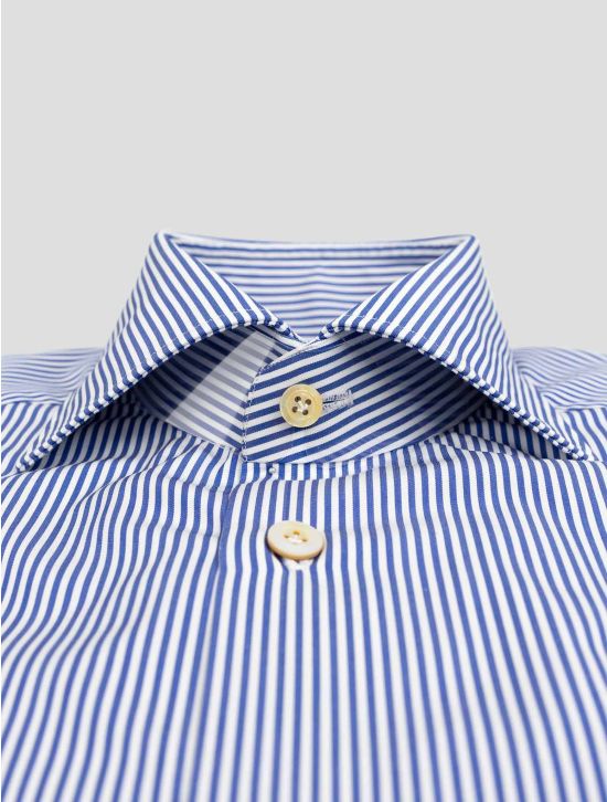 Kiton Blue White Cotton Shirt SKZ39 2