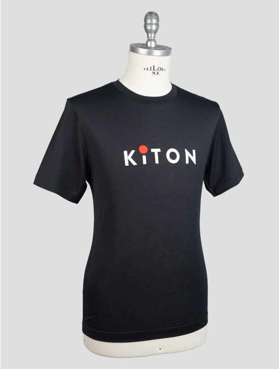 Kiton Black Cotton T-Shirt 2