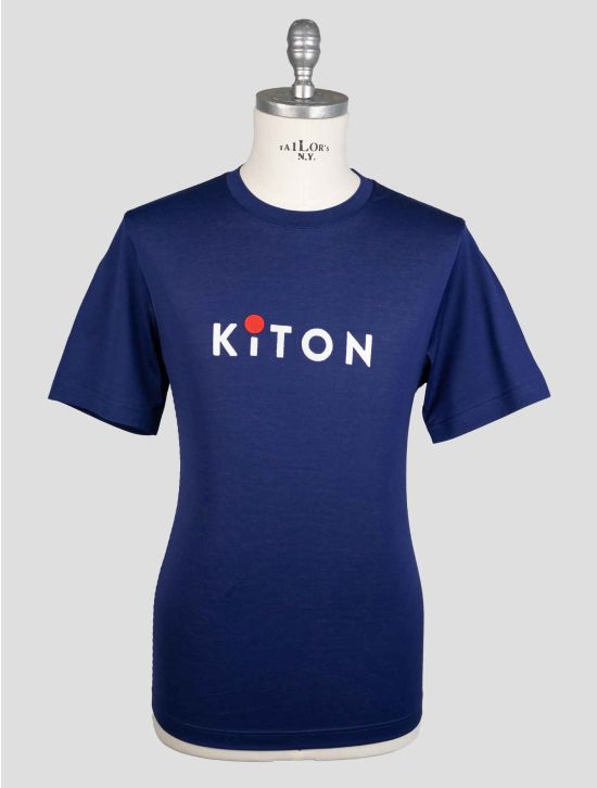 Kiton Blue Cotton T-Shirt 1