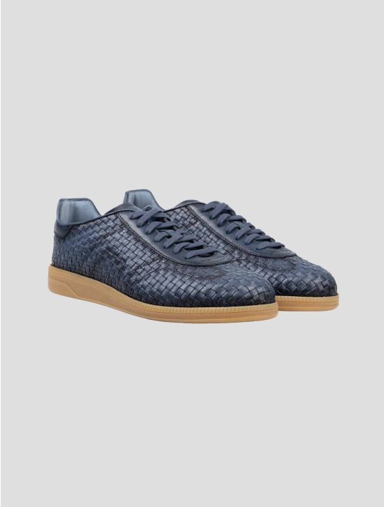 Santoni Blue Leather Sneakers SSZ9 1