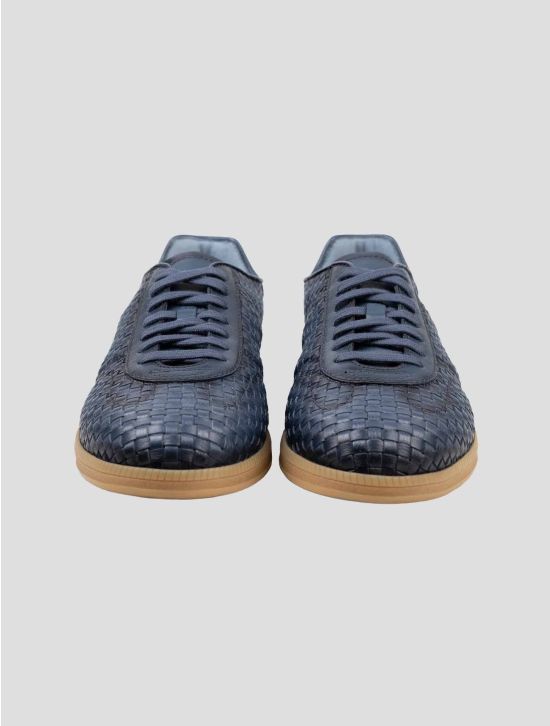 Santoni Blue Leather Sneakers SSZ9 2