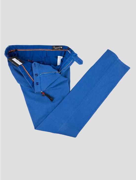 Marco Pescarolo Blue Cotton Silk Cashmere Ea Pants 2