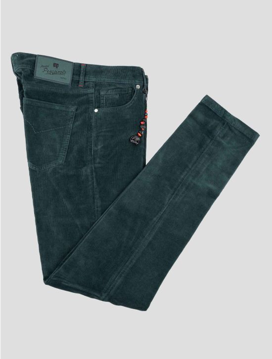Marco Pescarolo Green Cotton Cashmere Ea Velvet Pants 1