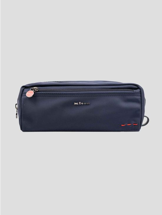 Kiton Blue Pa Pc Leather Pochette 1