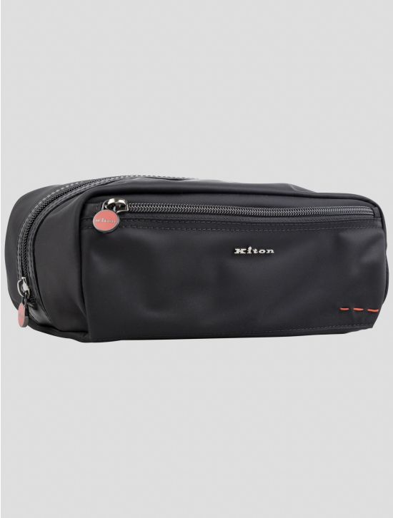 Kiton Black Pa Pc Leather Pochette 2