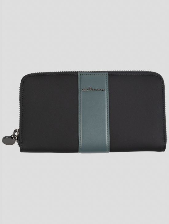 Kiton Black Pa Pc Leather Wallet 1