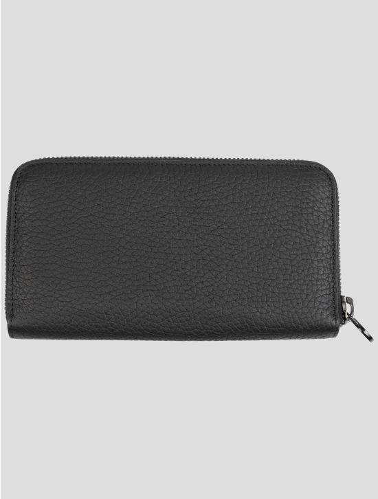 Kiton Black Leather Deer Wallet 2