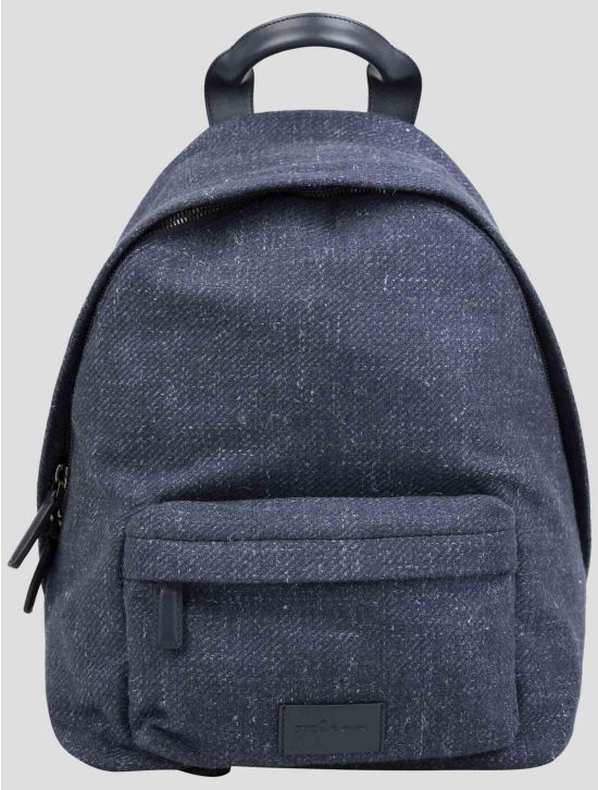 Kiton Blue Cashmere Virgin Wool Silk Linen Backpack 1