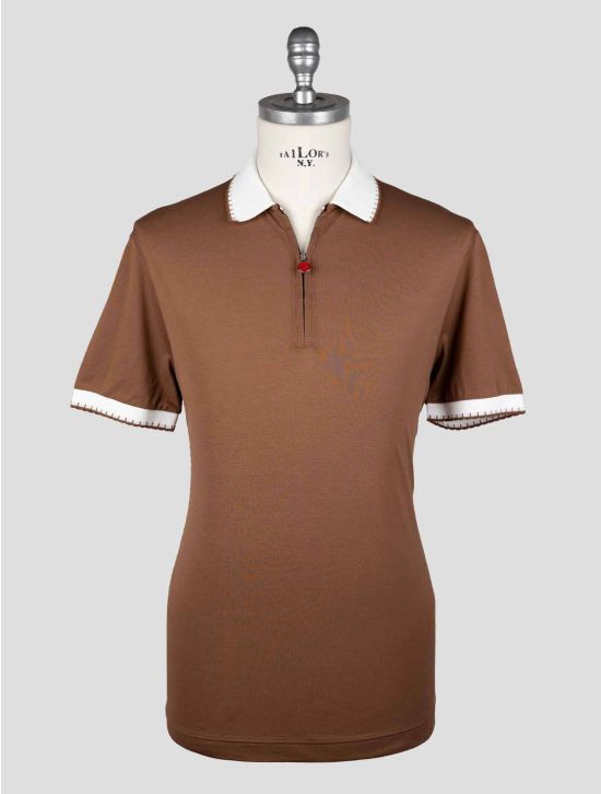 Kiton Brown Cotton Polo 1
