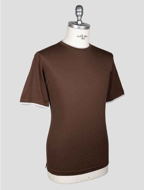 Cesare Attolini Brown Cotton T-Shirt AMZ6 2