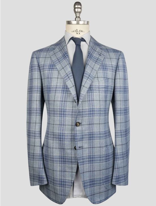 Cesare Attolini Blue Wool Silk Linen Blazer 1