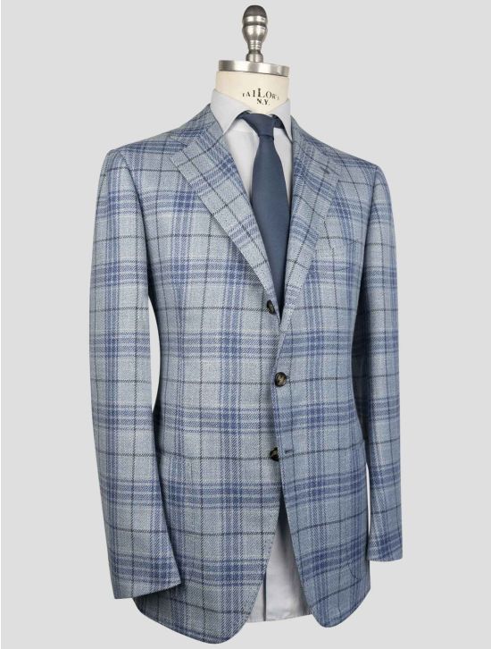 Cesare Attolini Blue Wool Silk Linen Blazer 2