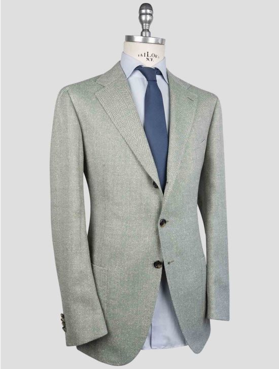 Cesare Attolini Green  Wool Silk Blazer 2