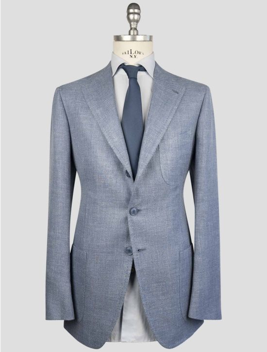 Cesare Attolini Light Blue Linen Silk Cotton Blazer 1