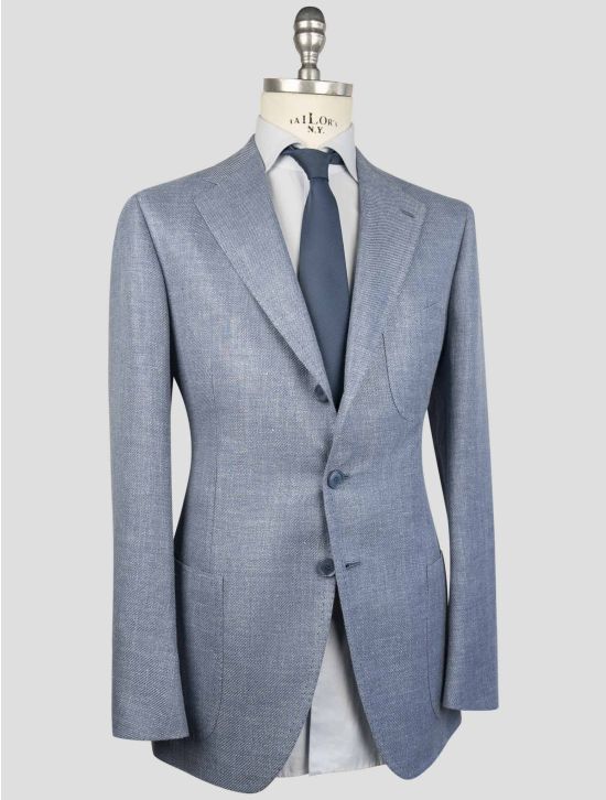 Cesare Attolini Light Blue Linen Silk Cotton Blazer 2