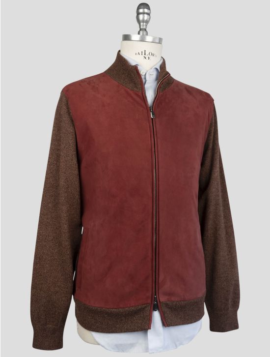 Cesare Attolini  Burgundy Cashmere Leather Suede Coat 2