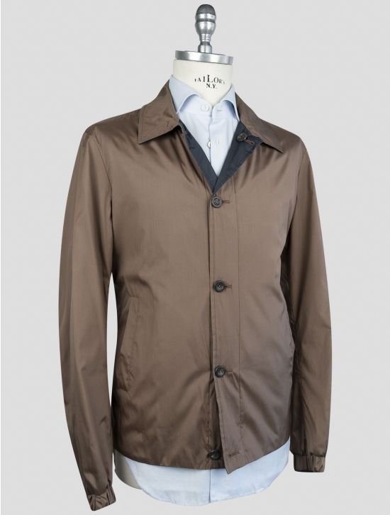 Cesare Attolini Brown Blue Silk Reverse Coat 2