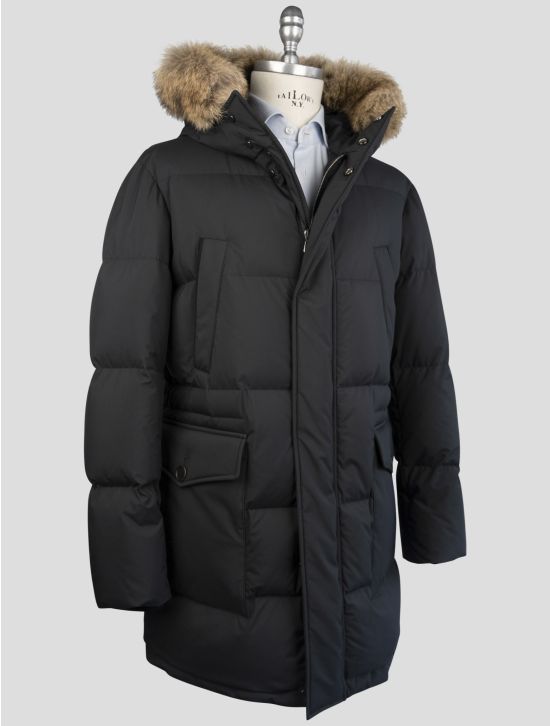 Cesare Attolini  Blue Pl Racoon Fur Inserts Coat 2
