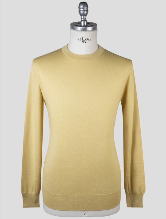 Cesare Attolini Yellow Cashmere Silk Sweater Crewneck 1