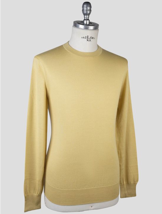 Cesare Attolini Yellow Cashmere Silk Sweater Crewneck 2