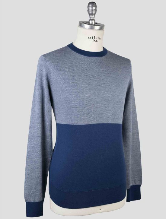 Cesare Attolini Blue Cashmere Silk Sweater Crewneck 2