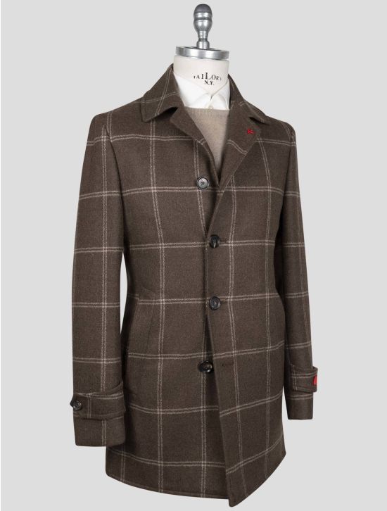 Isaia Brown Wool Overcoat 2