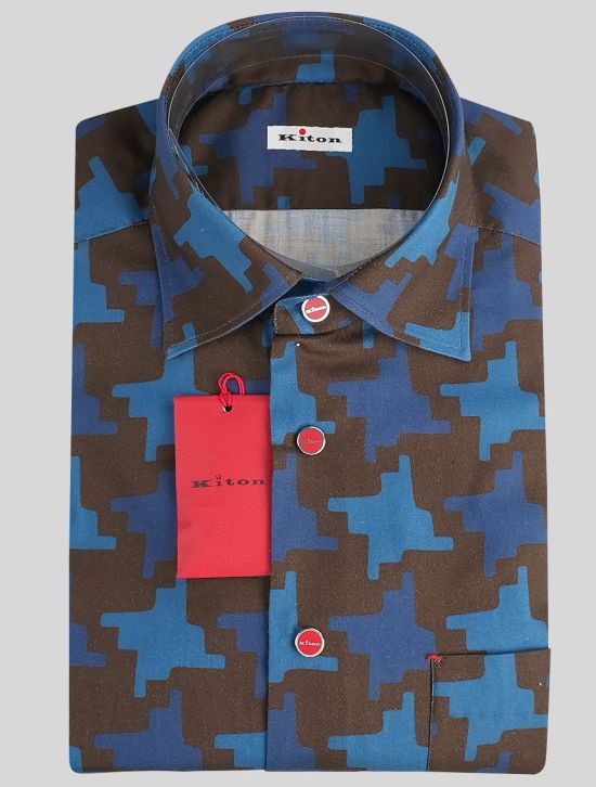 Kiton Multicolor Cotton Shirt 1