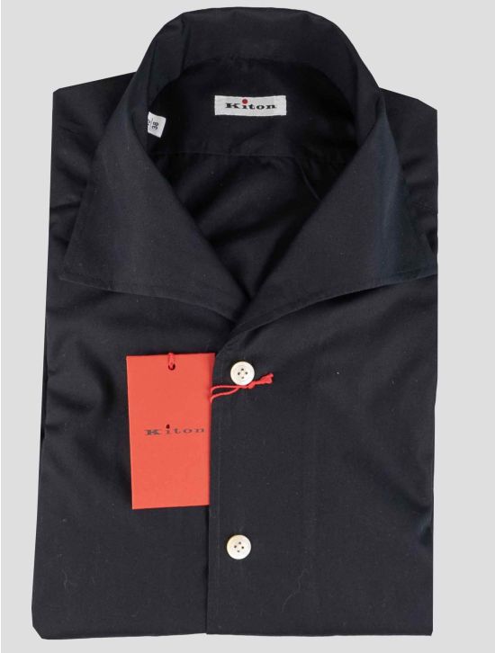 Kiton Black Cotton Shirt 1