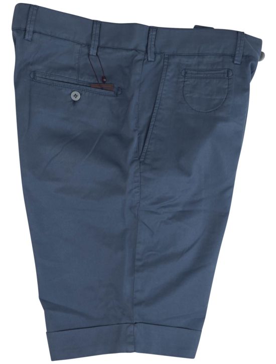 Isaia Blue Lyocell Cotton Ea Short Pant 1