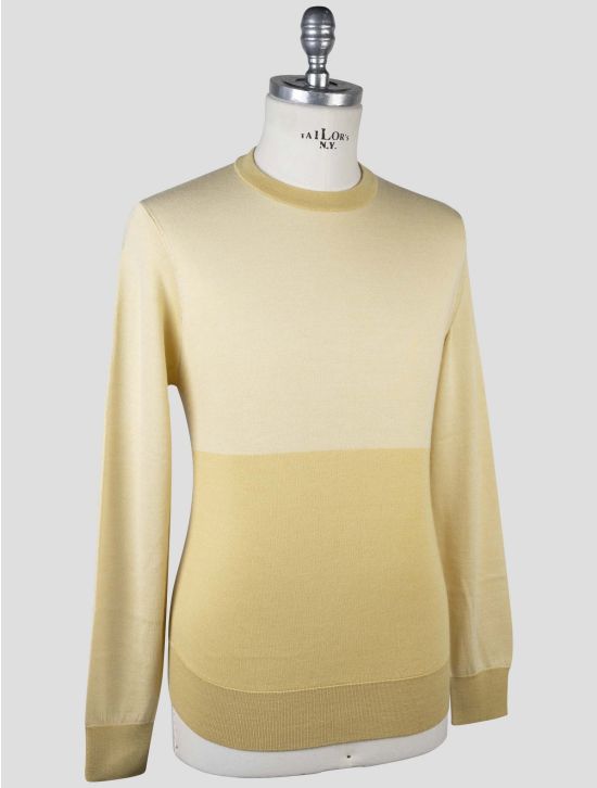 Cesare Attolini Yellow Cashmere Silk Sweater Crewneck 2