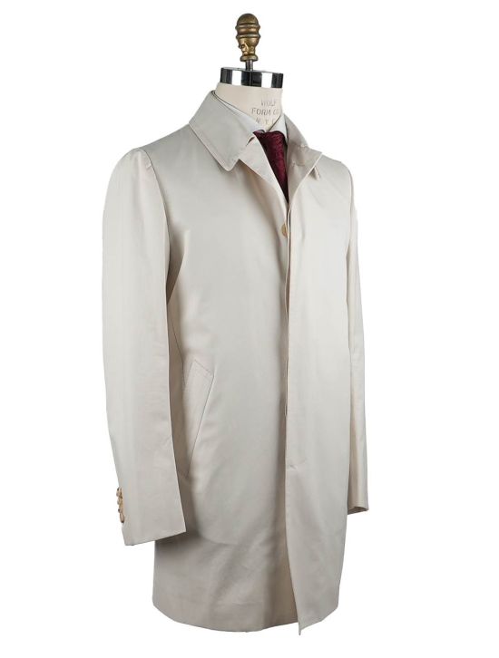 Cesare Attolini White Cotton Overcoat 2