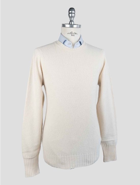 Drumohr White Lambswool Sweater Crewneck 2