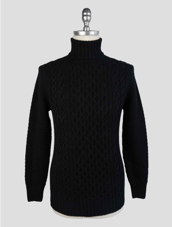 Drumohr Black Lambswool Sweater Turtleneck 1