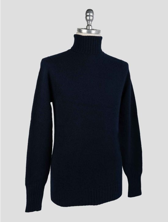 Drumohr Blue Lambswool Sweater Turtleneck 2