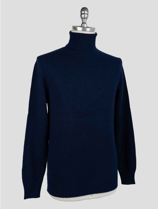Drumohr Blue Cashmere Sweater Turtleneck 2
