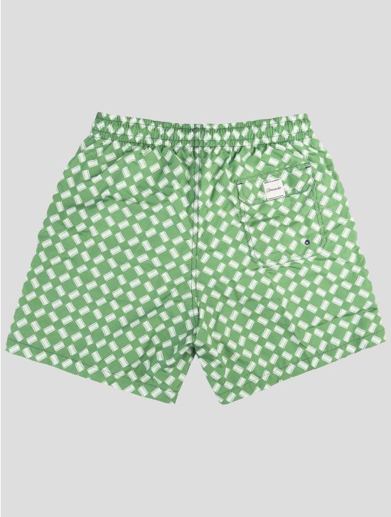 Drumohr Green White Pl Swim Trunks 2