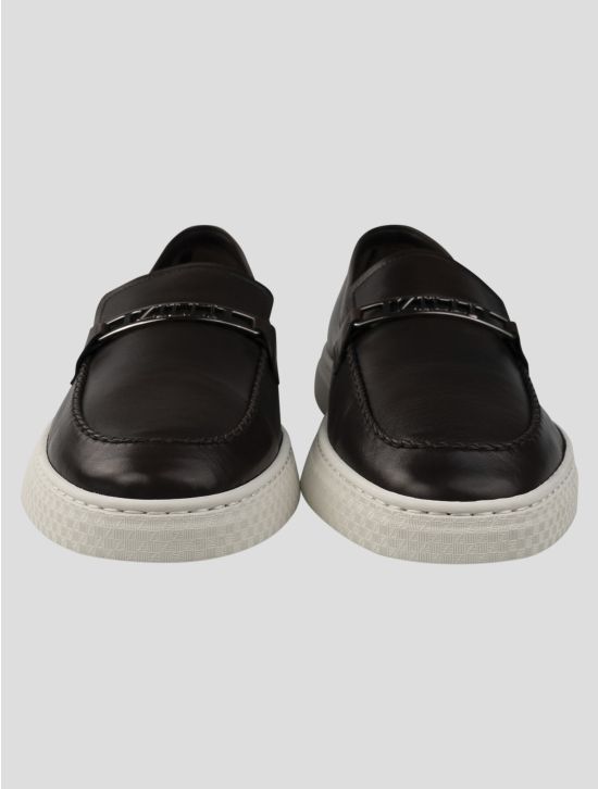 Zilli Brown Leather Loafers 1
