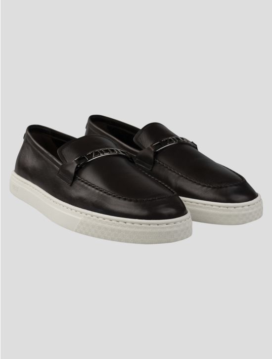 Zilli Brown Leather Loafers 2