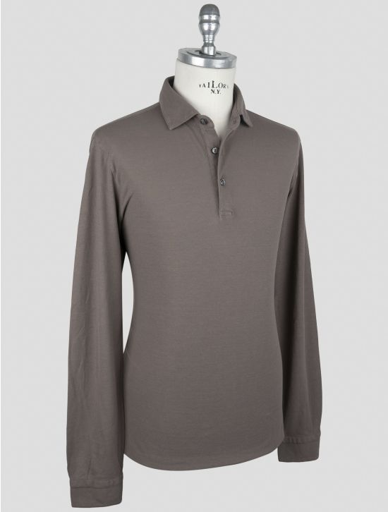 Gran Sasso Brown Cotton Sweater Polo 2