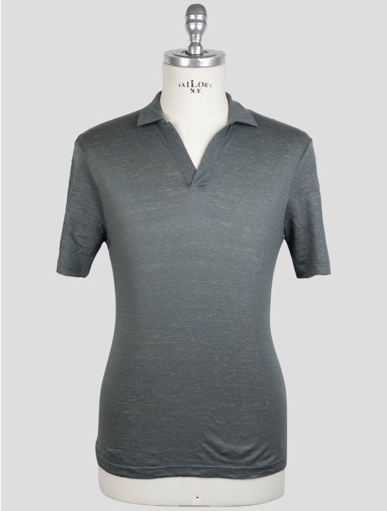 Gran Sasso Gray Linen Polo 1