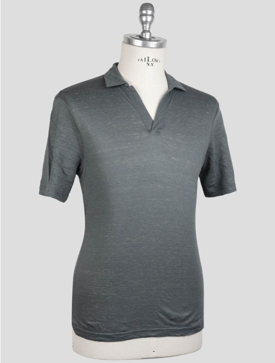 Gran Sasso Gray Linen Polo 2