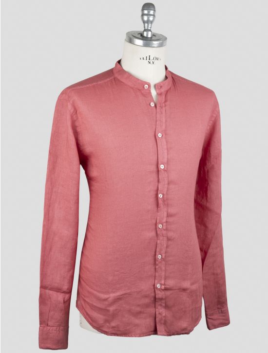 Gran Sasso Purple Linen Korean Shirt 2