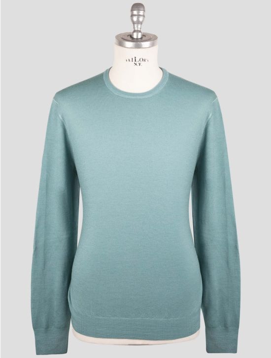 Gran Sasso Green Virgin Wool Sweater Crewneck 1