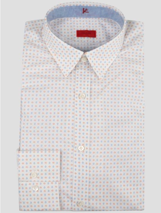 Isaia Multicolor Cotton Shirt 1
