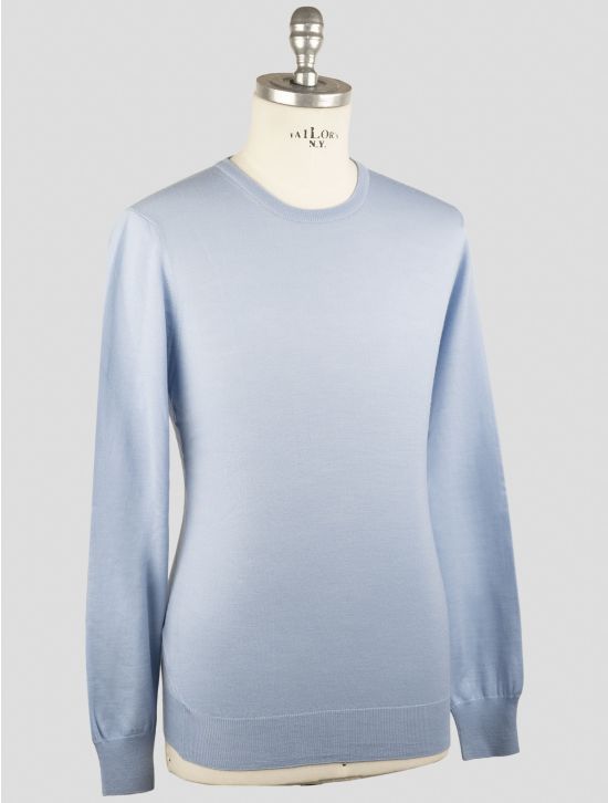 Gran Sasso Light Blue Virgin Wool Sweater Crewneck 2
