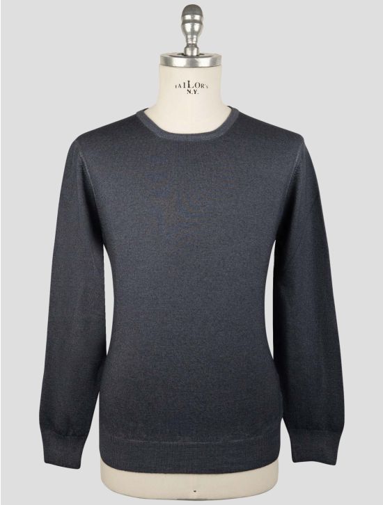 Gran Sasso Dark Blue Virgin Wool Sweater Crewneck 1