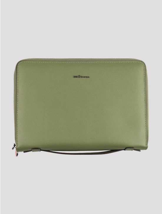 Kiton Green Leather Document Holder 1