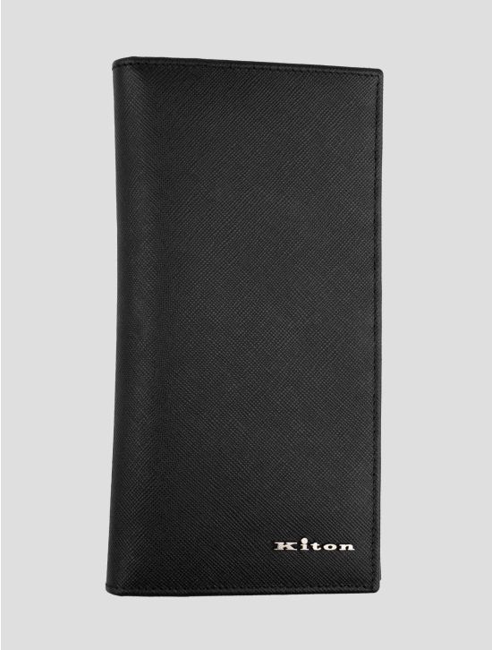 Kiton Black Leather Document Holder 1
