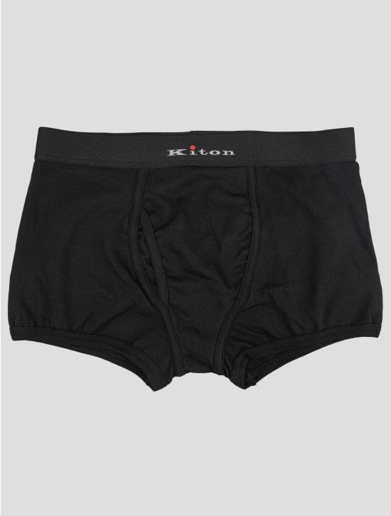 Kiton Black Cotton Ea Underwear 1